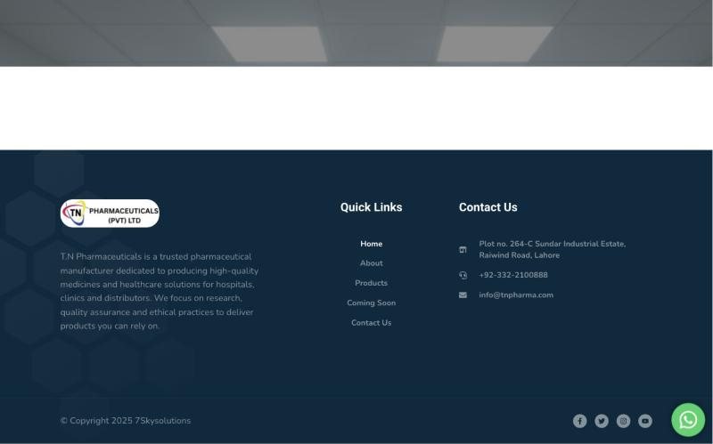 Old footer crediting the web agency, with social icons that went nowhere