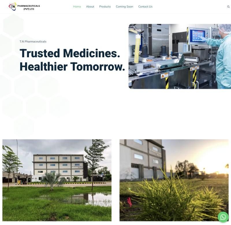 Old homepage hero with a stock photo